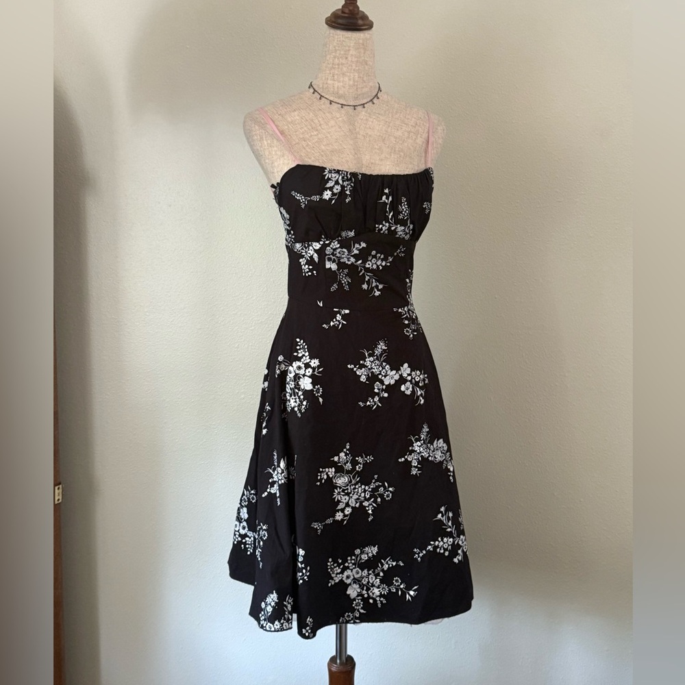 Ruby Rox Black and White Strapless Dress